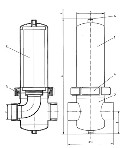 BỘ VỎ LỌC INOX P-EG